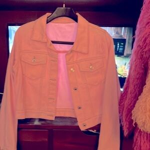 NWOT Pink denim jacket